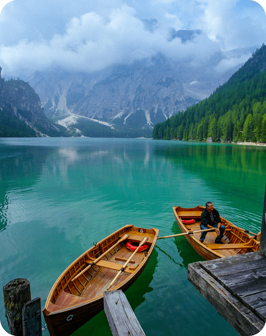 Lake with mountains